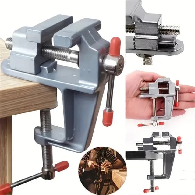 1pc mini vice de hobby de alumínio-banco de trabalho de clipe multifuncional compacto, reparo pequeno e projetos diy-durável, ajustável