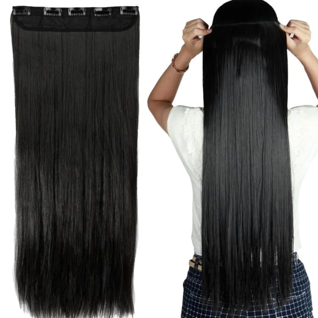 100% clipes brasileiros em uma peça extensão do cabelo natural em linha reta remy cabelo humano invisível clipe sem emenda em linha reta uma peça