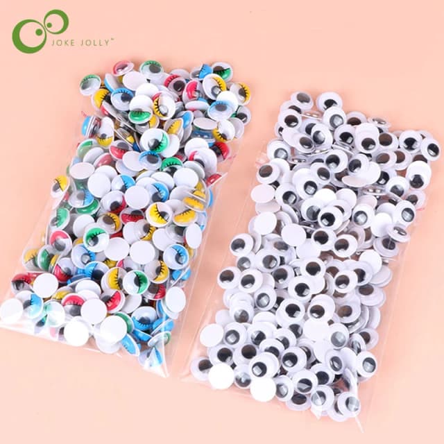 100 pces/200 pces auto-adesivo googly wavgle olhos para diy scrapbooking projetos de artesanato diy bonecas acessórios olhos brinquedos artesanais gyh