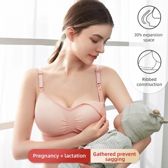Sutiã de enfermagem plus size, de alta qualidade, respirável, roupa íntima para amamentação, sem costura, sutiã para maternidade, push up