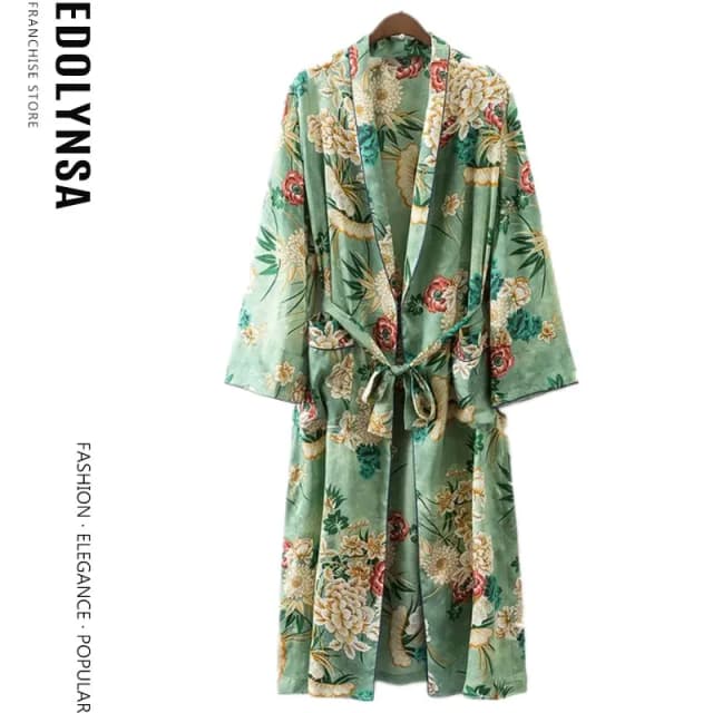 Quimono longo com boêmio estampado para mulheres, cardigã de algodão, tamanho grande, túnica, blusa, camisas, verão 2020, a147