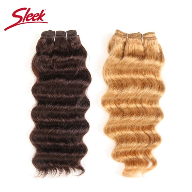 Natureza elegante-Deep Wave Cabelo Humano Weave Bundles, Borgonha Remy Extensão do cabelo, Onda Profunda, Natureza elegante, 1 PC apenas, #27, 99J
