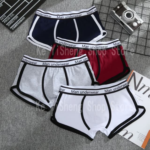 Calções de boxe esportivos masculinos roupa interior s m l xl respirável fitness esportes boxers roupa interior boxers confortáveis