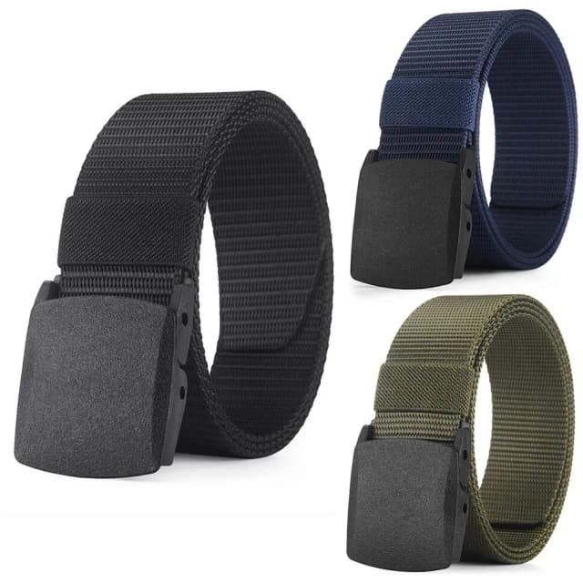 Cinto masculino ao ar livre casual cinto de lona metal treinamento livre cinto tático de náilon com calças jeans cinto cintos esportivos para homens