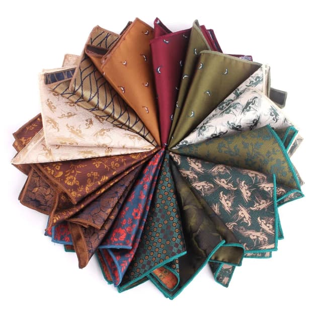 Lenço floral para homens, Quadrado de bolso quadrado pequeno, Macio e durável, Toalhas de casamento, Presentes formais