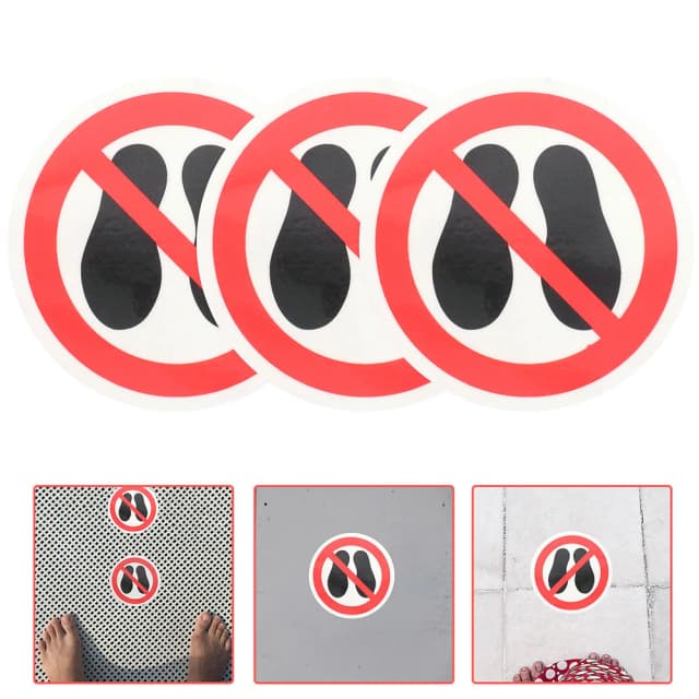 Adesivos adesivos para Step Floor Warning, Adesivos redondos, Sem decalques, Redondo, Fazer, Círculo, Porta Cuidado, Etiquetas de sinal