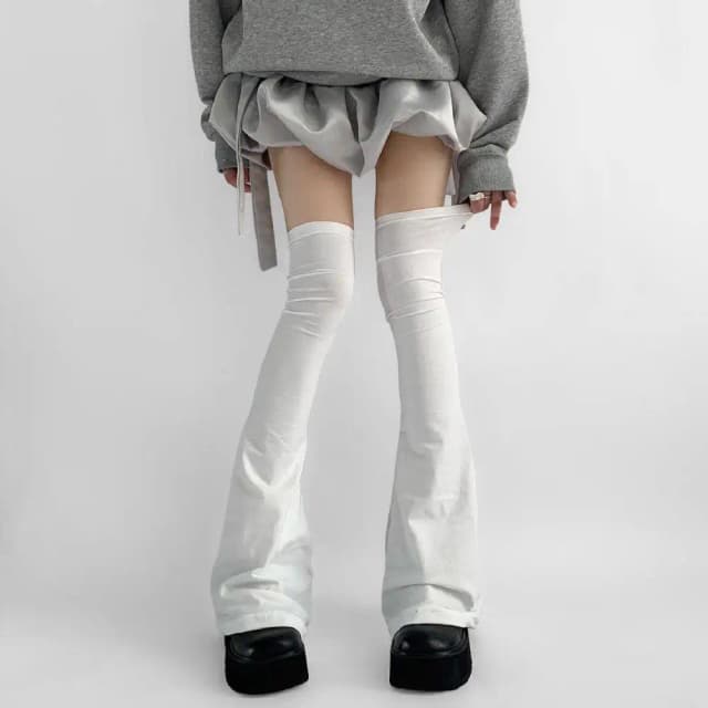 Harajuku meias de perna emagrecimento joelho meias punk picante menina femboy sobre o joelho chifre em forma de punhos polainas acessórios sexy