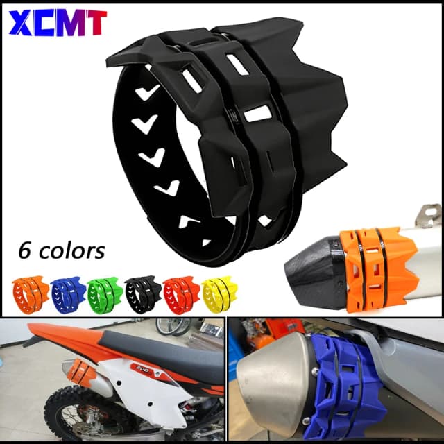Protetor de tubo de escape, capa protetora para ktm exc excf xc xcf xcw sx sxf tpi seis dias 125 200 250 300 350 450 500 universal