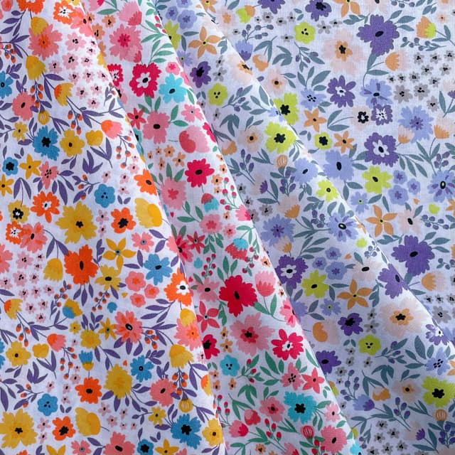Tecido Floral Chartwell para Pano de Costura, Design Original, Impressão Digital, Vestidos, Saia, Designer Infantil, 100% Algodão, 40S