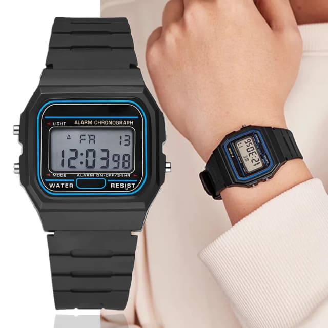 Pequeno Quadrado dos homens LED Digital Relógios Esportivos, Relógio Eletrônico Masculino, Moda Casual, Top Brand, Simples