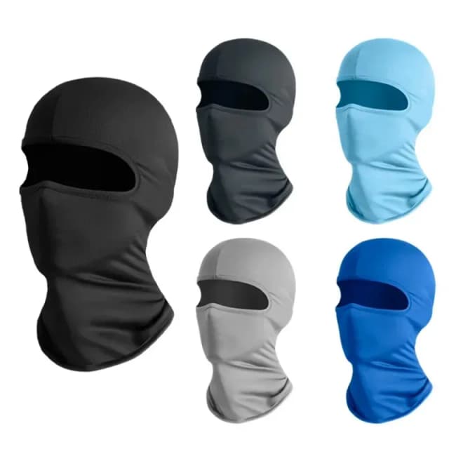 Máscara de Seda Gelada Unissex 1PC para Motociclismo, Pesca e Ciclismo – Lenço Facial Corta-Vento de Verão para Homens e Mulheres