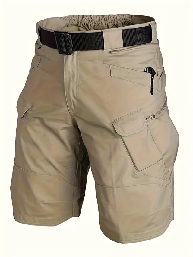 Shorts táticos masculinos com bolsos múltiplos, shorts de carga duráveis casuais, impermeáveis para caminhadas ao ar livre e trekking