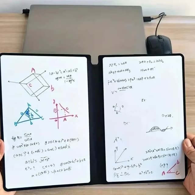 A5 herbruikbare whiteboard-notitieboekjesset met whiteboard-pen, wisdoekje, lederen memoblok, weekplanner, draagbaar, stijlvol kantoor
