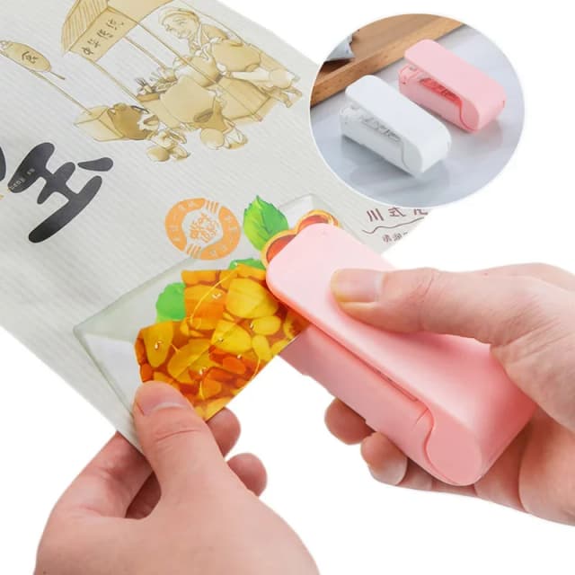 1pc mini saco de calor máquina selagem pacote aferidor sacos de plástico térmico saco de alimentos fechamento portátil aferidor acessórios cozinha ferramentas