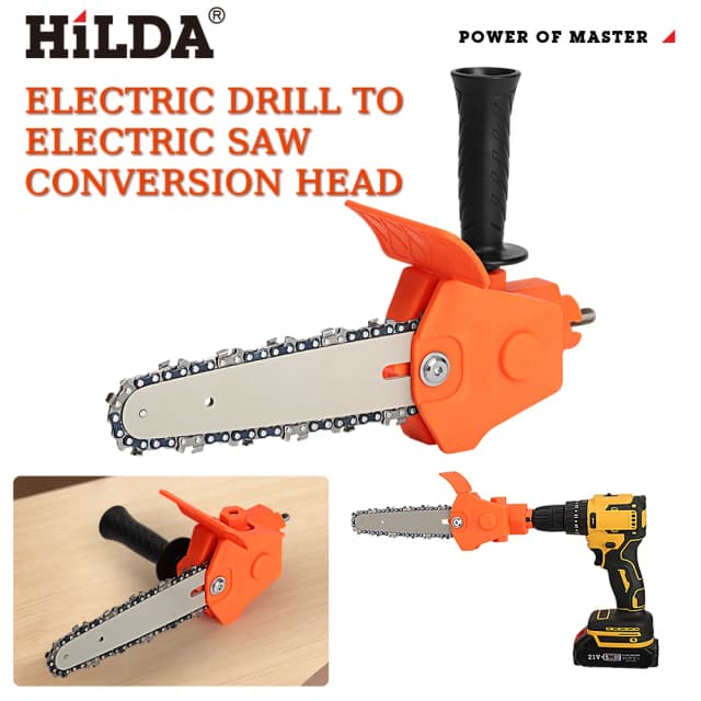 Hilda 4/6 Polegada furadeira elétrica para adaptador de serra elétrica kits de cabeça de conversão portátil fixação ferramentas de poda para trabalhar madeira