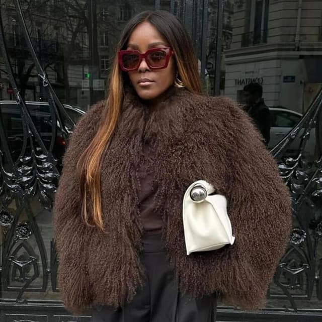 Jaquetas de inverno casacos de pele de carneiro real para o sexo feminino casaco de pele de cordeiro mongol curto jaqueta de pele natural