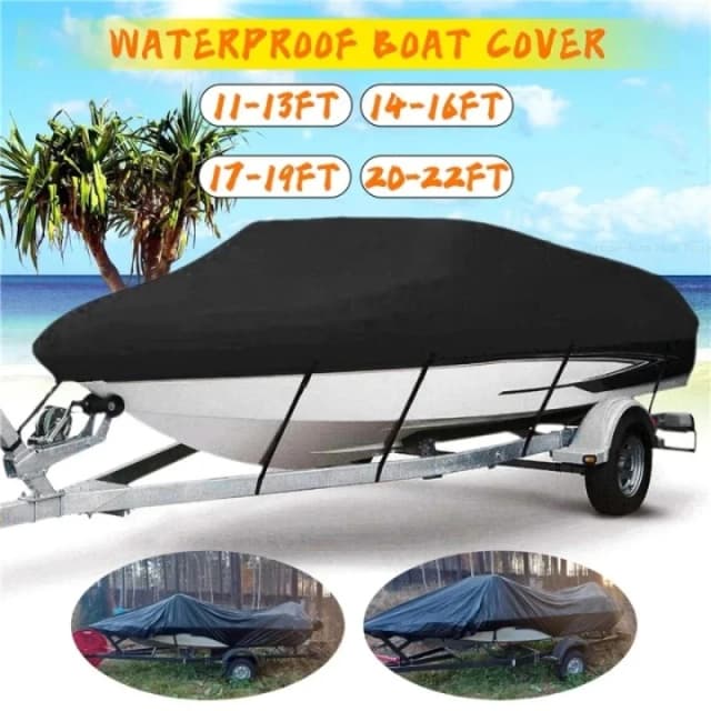 190t tecido oxford 11- 22 pés reboque iate barco capa impermeável anti-uv marinho reboque em forma de v lona barco capa