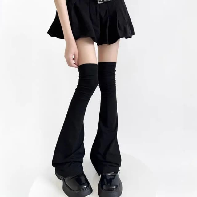 Harajuku meias de perna elasticidade emagrecimento joelho meias estilo japonês picante femboy joelho y2k alta queimado perna cobre acessórios