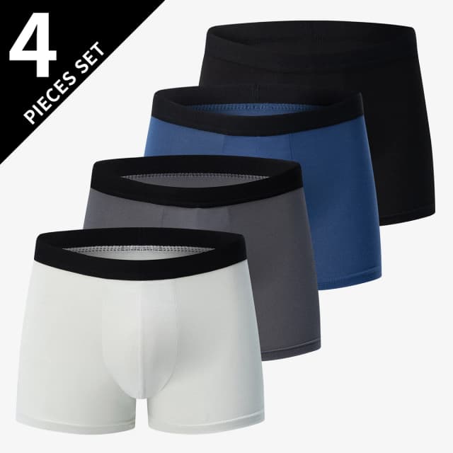 4 peças moda masculina impressão mix e combinar roupa interior praia shorts confortável respirável adolescente plus size 5xl6xl boyshort.