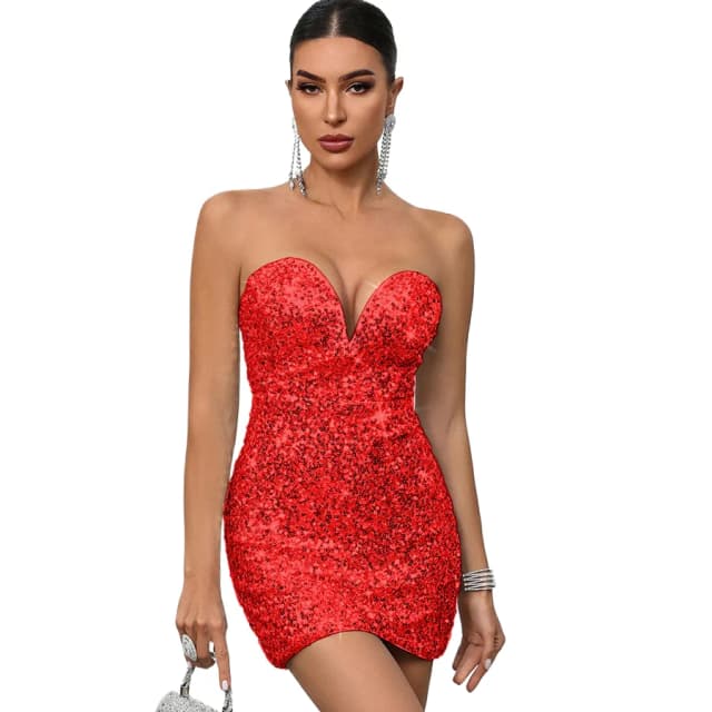 Mulher sexy sem costas lantejoulas vestidos de baile das mulheres elegantes vestidos de festa moda feminina roupas vestido de aniversário xsy81230
