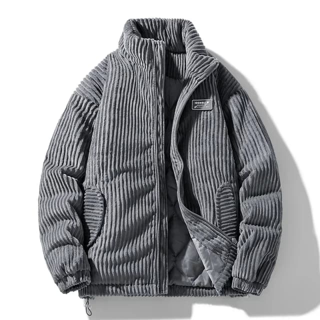 Inverno veludo parka jaqueta masculina algodão acolchoado parkas outono puffer jaqueta masculina vintage coreano gola blusão casaco