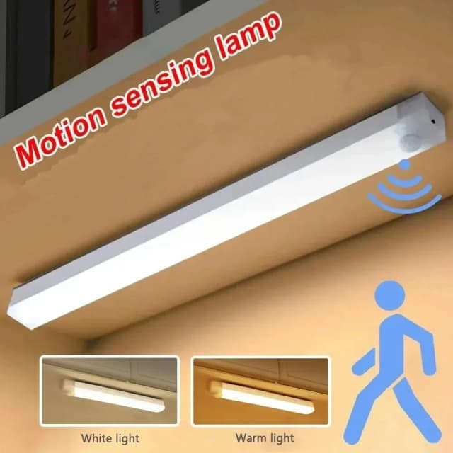 Novo led sensor de movimento luz noturna TYPE-C usb luzes amarelo/branco cores lâmpada para armário cozinha quarto iluminação guarda-roupa