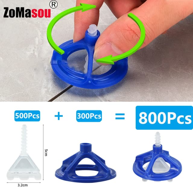 Sistema de nivelamento de telha cerâmica espiral, 50-800 peças, clipes, espaçadores, tiras, wadge para colocação de azulejos, parede, piso, fixação, ferramentas de construção