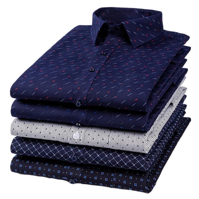 Camisas casuais masculinas de manga comprida BAMBOOPLE, estampa de moda, botão de ajuste padrão, camisas macias para homens, escritório, negócios, nova AEchoice