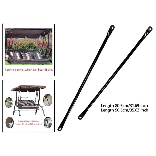 2 hastes de substituição de balanço para pendurar assento de balanço para quadro, acessórios de balanço para poste de balanço, conjunto de equipamentos de jogo ao ar livre