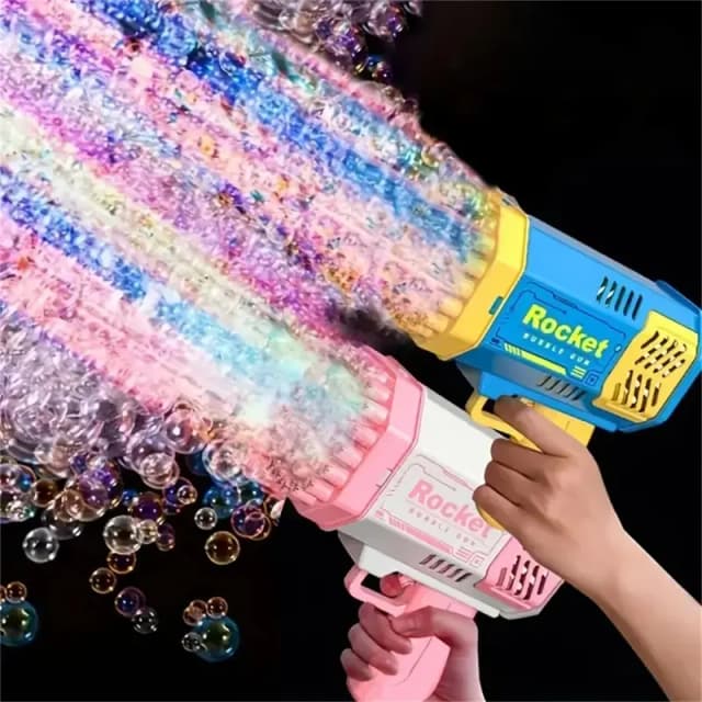 40 buracos lançador de foguetes portátil elétrico automático bolha arma festa presente aniversário brinquedo (sem bolha água)
