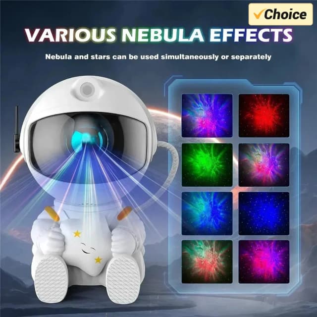 Projetor de via láctea, luz noturna de via láctea, astronauta, espaço, nebulosa estrelada, teto, luzes led para quarto, decoração de casa