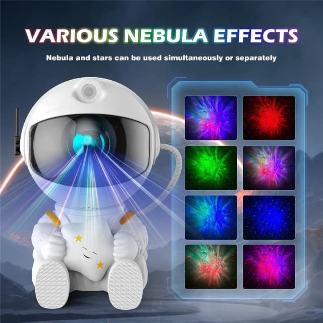 LED Starry Night Light para crianças e adultos, projetor estrela, lâmpada galáxia, astronauta espaço projetor, teto nebulosa, presente de aniversário de Natal