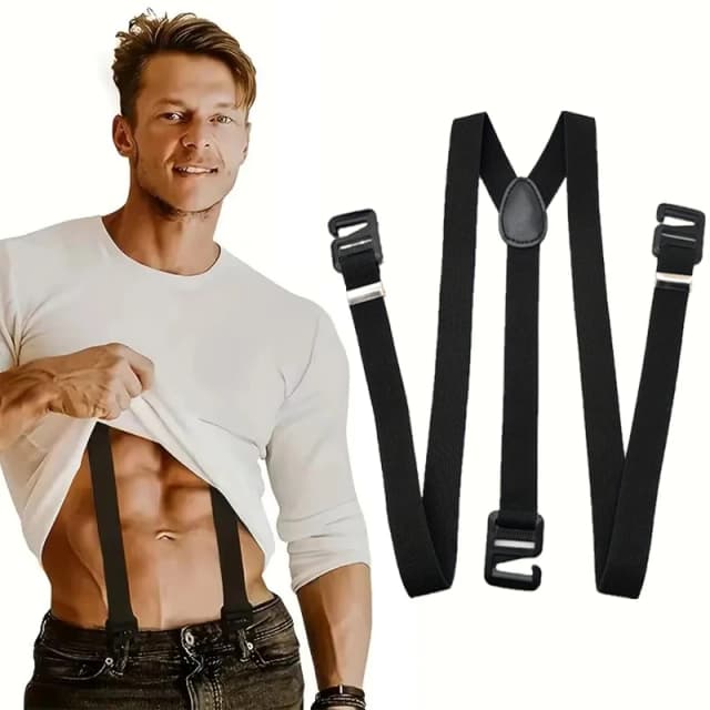 Suspensórios masculinos de 2.5cm de largura, novo criativo, 3 ganchos, suspensórios, calças masculinas casuais, suspensórios, moda, cinta ajustável