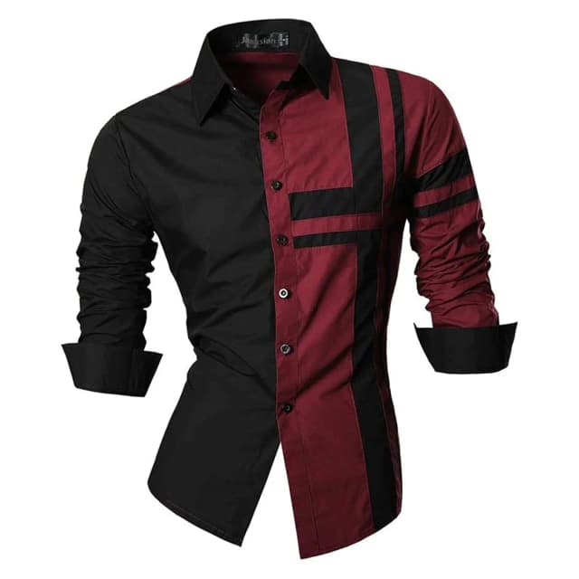 Camisa masculina retrô com padrão de cruz vermelha 3d simples all-match impressa camisa de manga comprida masculina moda casual hip-hop roupas neutras