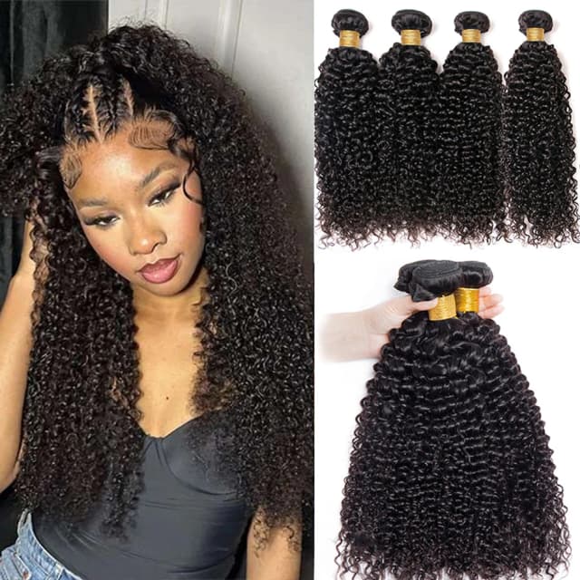 Indiano kinky encaracolado cabelo humano 1 3 4 pacotes negócio cabelo cru original tissage cabelo humano à venda extensões de cabelo natural encaracolado profundo