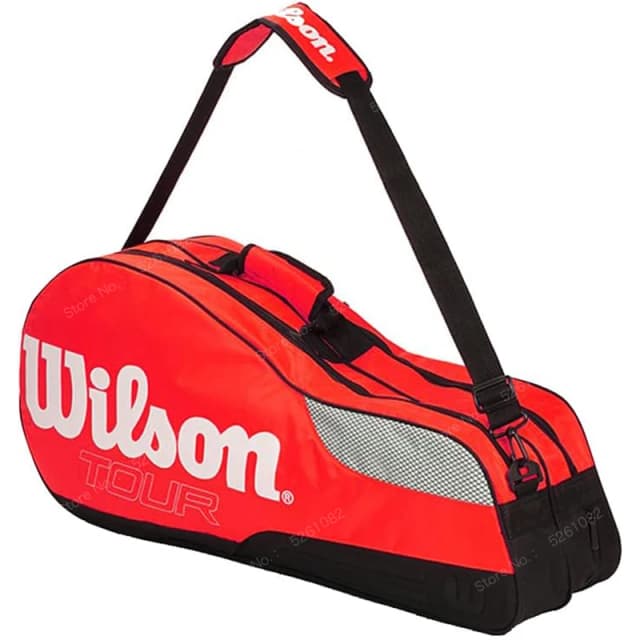 Wilson genuíno saco de raquete de tênis grande capacidade ao ar livre à prova dwaterproof água saco de raquete de tênis saco de golfe das mulheres dos homens saco de esporte de tênis