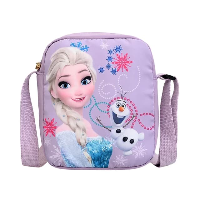 Miniso disney 2024 nova série princesa bolsa crossbody "frozen 2" elsa sophia dos desenhos animados bolsa de ombro meninas moda casual bolsa