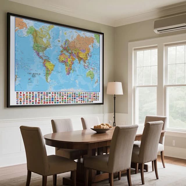 1pc 120x80cm cartaz mapa do mundo em inglês pintura spray parede pendurado arte imagem decorativa mapa de viagem decoração para casa