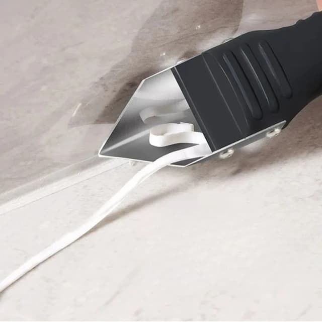 Conjunto de raspadores de silicone multifuncionais para remoção de cola, recheio de cantos, rejunte, fissuras e sujeira, para uso doméstico.