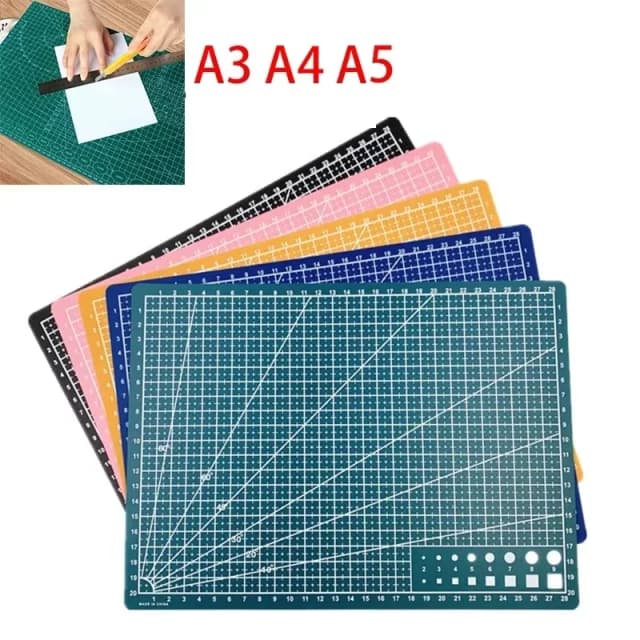 Tapete de corte de pvc a3 a4 a5, bancada de trabalho, almofada de corte de retalhos, manual de costura, faca diy, placa de corte de couro, base lateral