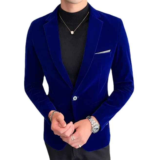 Blazer masculino moda negócios camisa de veludo cavalheiro estilo britânico casual fino-ajuste casamento trabalho masculino blazer jaqueta 5xl