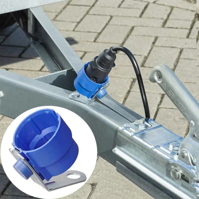 Trailer Plugs Tampa de Estacionamento, Trailer Plug Holder, ABS Acessório, Suporte Fixo, Suportes Conector, 7 e 13 Pin, 2024