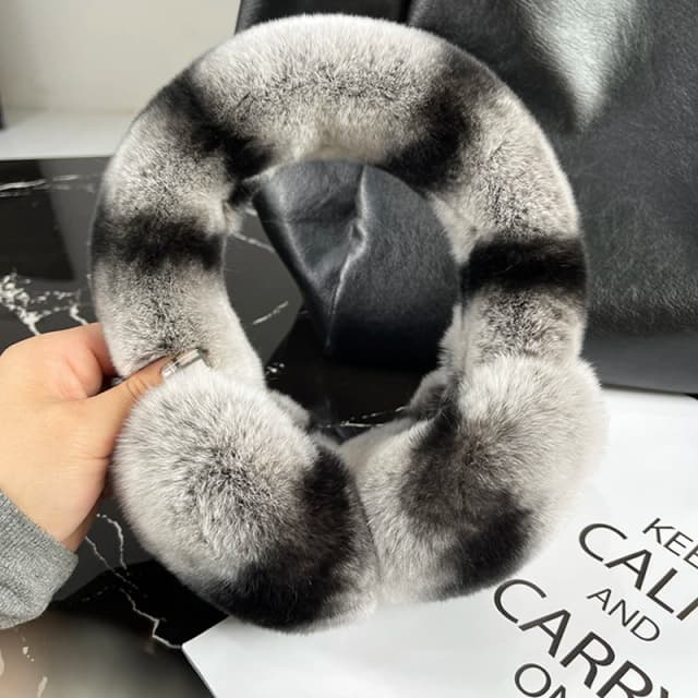 Genuíno Rex Rabbit Fur Earmuffs para mulheres, adoráveis Earflaps de pele natural, Earmuffs russos quentes, atacado e varejo, moda inverno