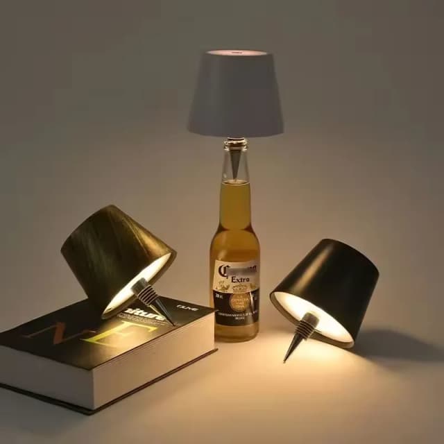 Luminária de Mesa LED 2025 com Toque, 3 Cores, Recarregável, Portátil, para Decoração de Bar, Restaurante, Camping e Ambiente