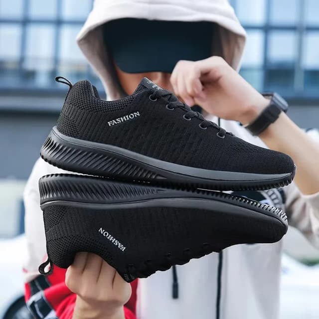 Homens correndo andando sapatos de malha moda casual tênis respirável esporte atlético ginásio leve tênis corrida