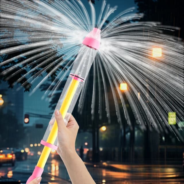 Fogos de artifício pistola de água brinquedo das crianças espalhando canhão de água luta spray deriva de água pull-out adereços surpresa