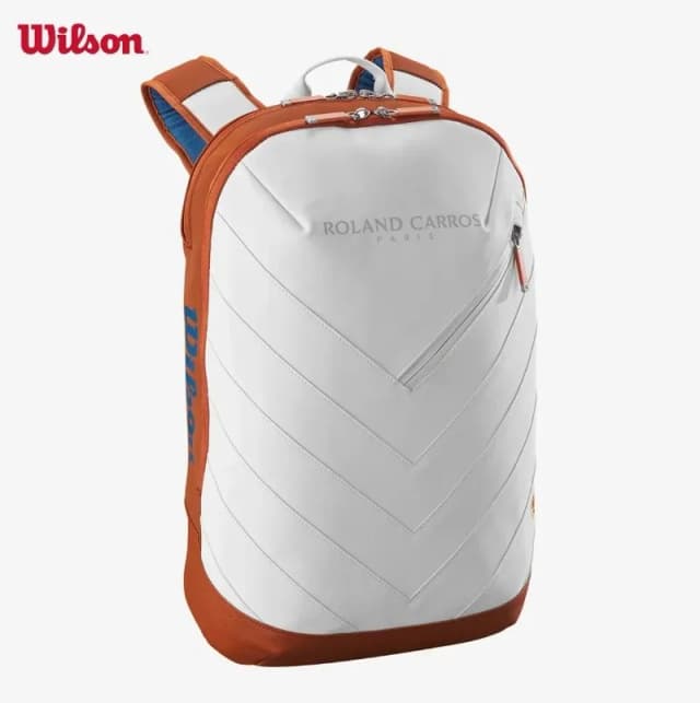 Wilson mochila de raquete de tênis 2024 francês aberto super tour saco de raquete de tênis de couro macio 2pk saco de tênis simplificado thermoguard