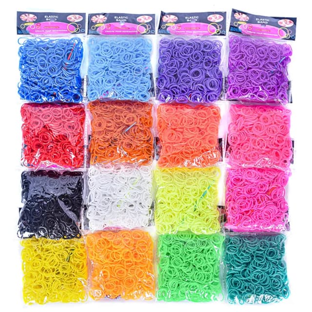 Pantone cor estilo europeu ocidental borracha arco-íris máquina de tricô pulseiras tear bandas artes & artesanato, brinquedos diy