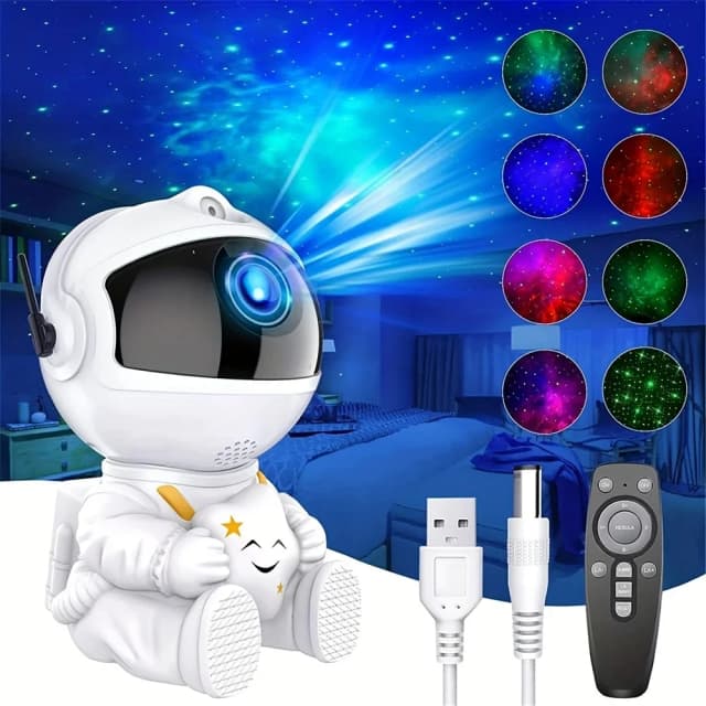 Galaxy Star Astronaut Projetor, Starry Sky Porjetores Lâmpada, Decoração do quarto, Nebula LED Night Light, Presentes infantis