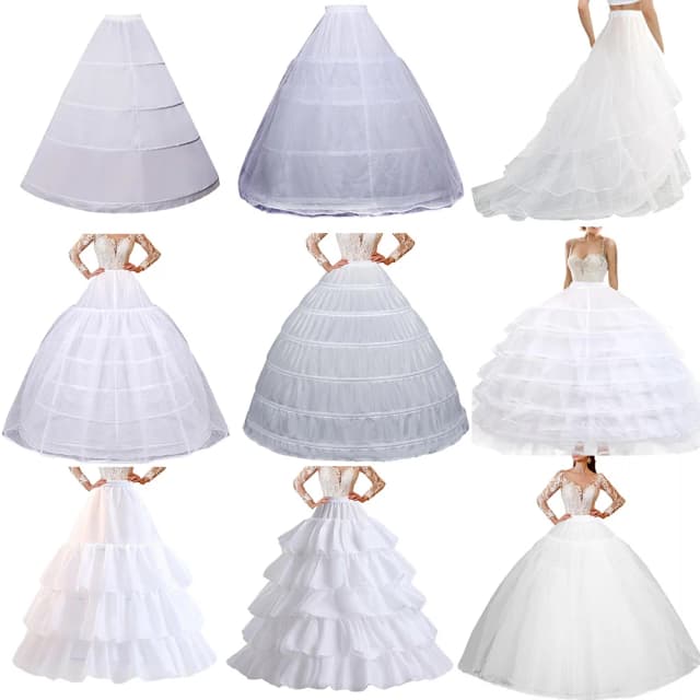 Anágua de casamento de noiva, vestido de baile, crinolina, saia deslizante, vestido de baile, anáguas